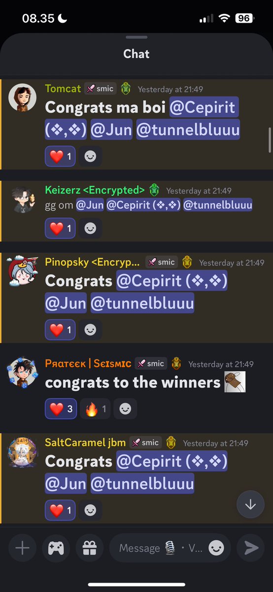 Cepirit (❖,❖) (@cepirit25) on Twitter photo 🏆Finally won the Mobile Legends 3 vs 3 event in <a href="/SeismicSys/">Seismic</a> Indonesia region.
It was such a thrilling and exciting game✋🏻
Thank for hosting <a href="/kazam_97/">Kazam</a> <a href="/matchaamotchi/">pinopsky (✧ᴗ✧) (Ø,G)</a> <a href="/RahmanKunnnnn/">RahmanKunnnnn 🧙♂️,🧙♂️(Ø,G)</a> <a href="/PrammPutraa/">Pram</a> <a href="/zombie_edn/">z⨀MBIE EDAN π²</a> <a href="/inkaxyz/">inka</a> <a href="/catzhaaa/">Sha 🍚 ⛓ | 🍊,💊</a> ✋🏻❤️
gg my team <a href="/0xyodaa/">Yoda / Jun</a> <a href="/tunnelbluu/">tunnelbluuu</a>✋🏻❤️ 🏆Finally won the Mobile Legends 3 vs 3 event in <a href="/SeismicSys/">Seismic</a> Indonesia region.
It was such a thrilling and exciting game✋🏻
Thank for hosting <a href="/kazam_97/">Kazam</a> <a href="/matchaamotchi/">pinopsky (✧ᴗ✧) (Ø,G)</a> <a href="/RahmanKunnnnn/">RahmanKunnnnn 🧙♂️,🧙♂️(Ø,G)</a> <a href="/PrammPutraa/">Pram</a> <a href="/zombie_edn/">z⨀MBIE EDAN π²</a> <a href="/inkaxyz/">inka</a> <a href="/catzhaaa/">Sha 🍚 ⛓ | 🍊,💊</a> ✋🏻❤️
gg my team <a href="/0xyodaa/">Yoda / Jun</a> <a href="/tunnelbluu/">tunnelbluuu</a>✋🏻❤️