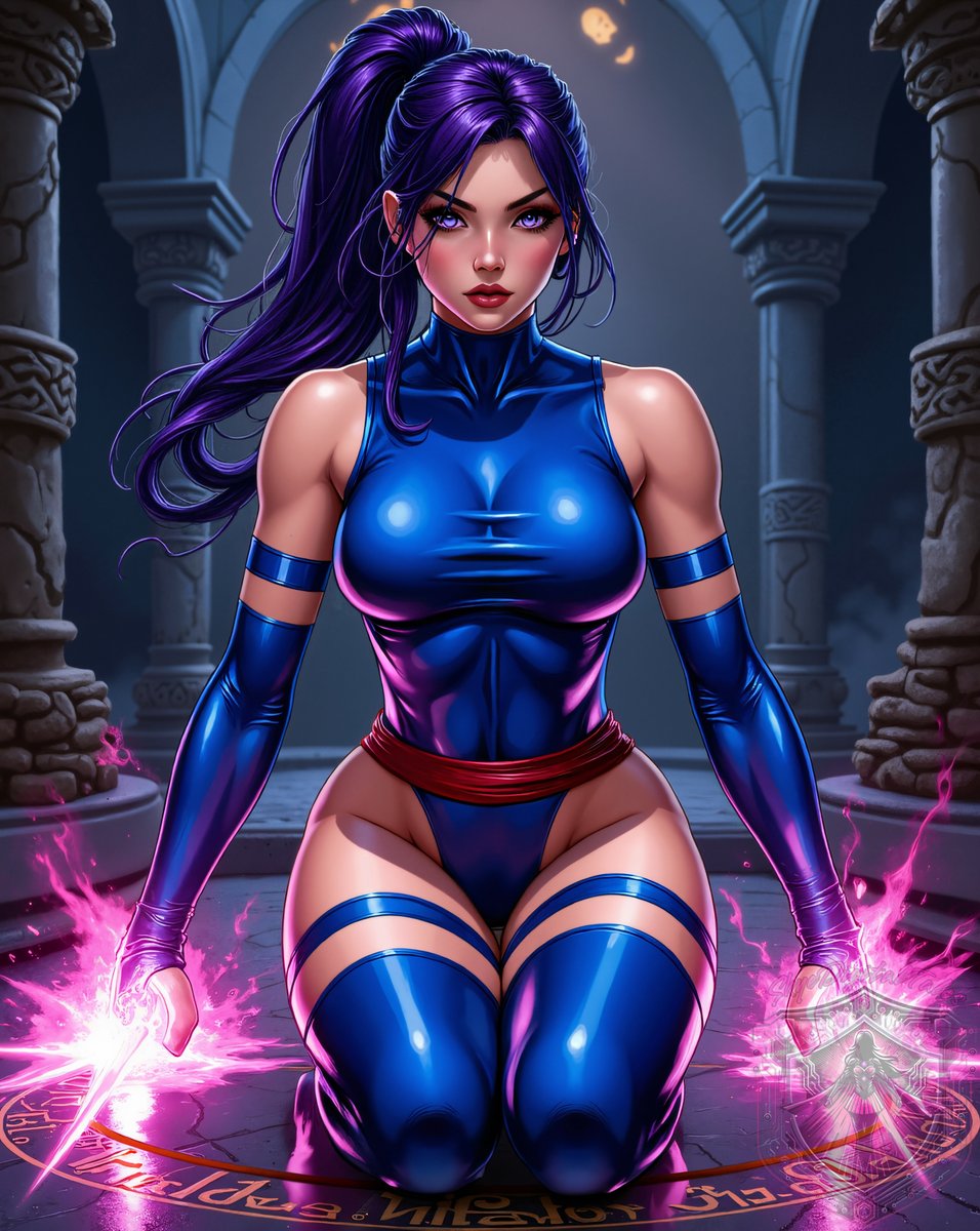 Psylocke
-----
Follow me for more content, and if you are interested in spicy pieces, checkout my other pages 😉🩷
patreon.com/SkyeDigitalTal…
deviantart.com/skyedigitaltal…
#aiart #aigirl #digitalart #digitalillustration #Psylocke #Marvel #XMen #FanArt #SuperHeroine