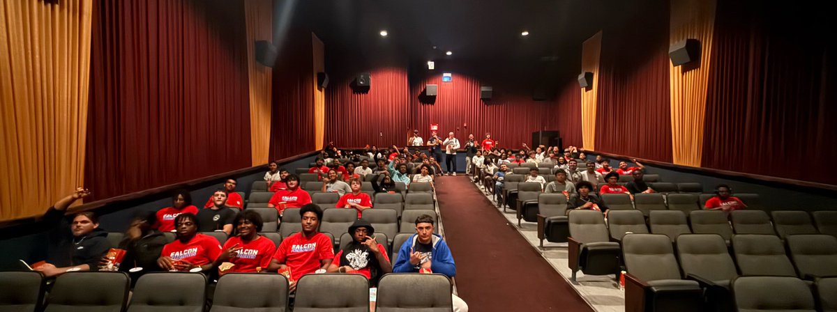 Finished up camp with our scrimmage and team movie night 💪🏈🍿🎥 Proud of our progress and improvement…now it's game week!! #WinTheDay #CultureOverScheme #FalconFamily #GameWeek #1and0