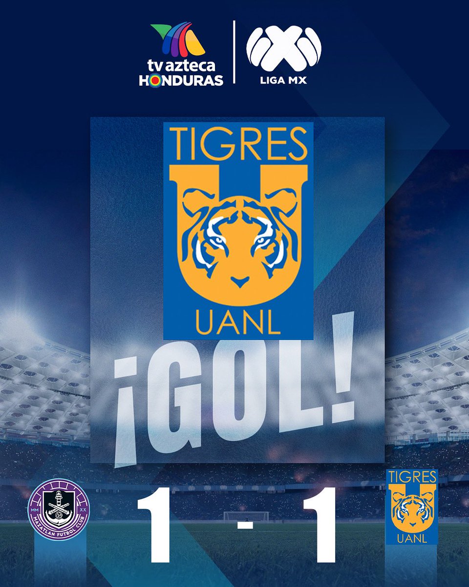 ¡GOOOOL de Tigres! 🐯🔥
Con un derechazo letal, de Correa empata el marcador al 45+2’. Así se vive la pasión de la #LigaMX ⚽ solo por #Tvaztecahonduras