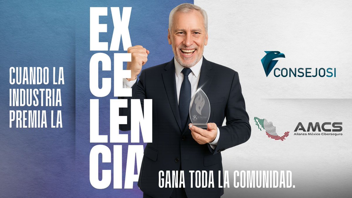 CONSEJOSIAC's tweet image. 🔐 Fortalecer la ciberseguridad es un reto colectivo.
Los Premios de Ciberseguridad #AMCS2025 de la Alianza México CiberSeguro destacarán a quienes están marcando la diferencia.
Pre-regístrate y recibe detalles para postular 👉 buff.ly/fhqH8s4