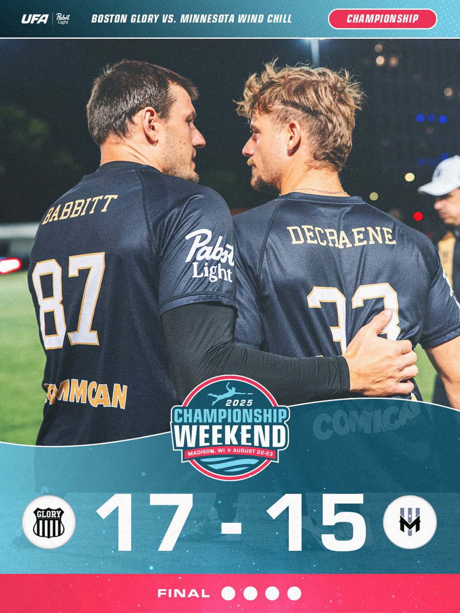 Introducing your 2025 UFA champions 

Boston Glory