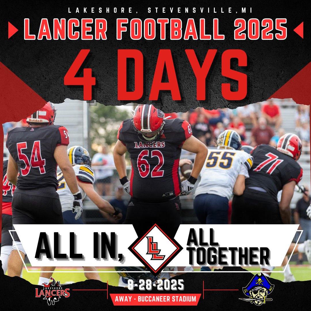 4 Days ‘til Kickoff.
Preparation meets execution.
We’re not just ready — we’re hungry.
#AllInAllTogether #LancerMentality #GoLancersFB