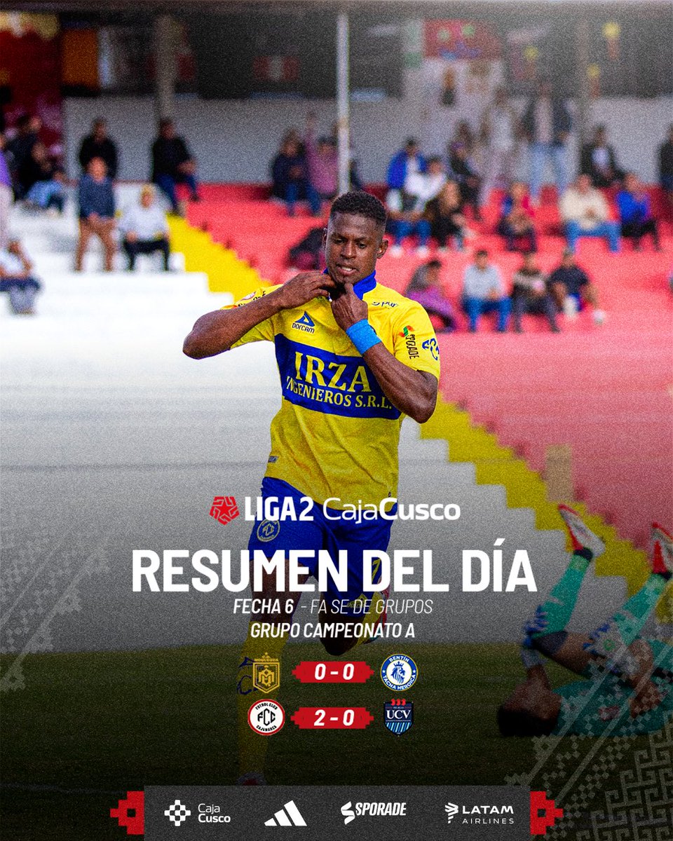 𝗟𝗼𝘀 𝗿𝗲𝘀𝘂𝗹𝘁𝗮𝗱𝗼𝘀 𝗱𝗲𝗹 𝗱𝗶́𝗮 🔥

#Liga2CajaCusco