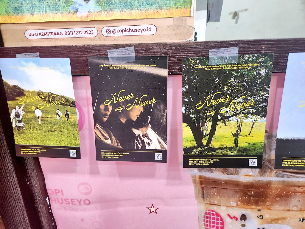 yuubiing's tweet image. This coffee hits different when it’s filled with ZB1 vibes. Thanks for the event @byeolatelier 

May IconiK and Never Say Never be a Big hit