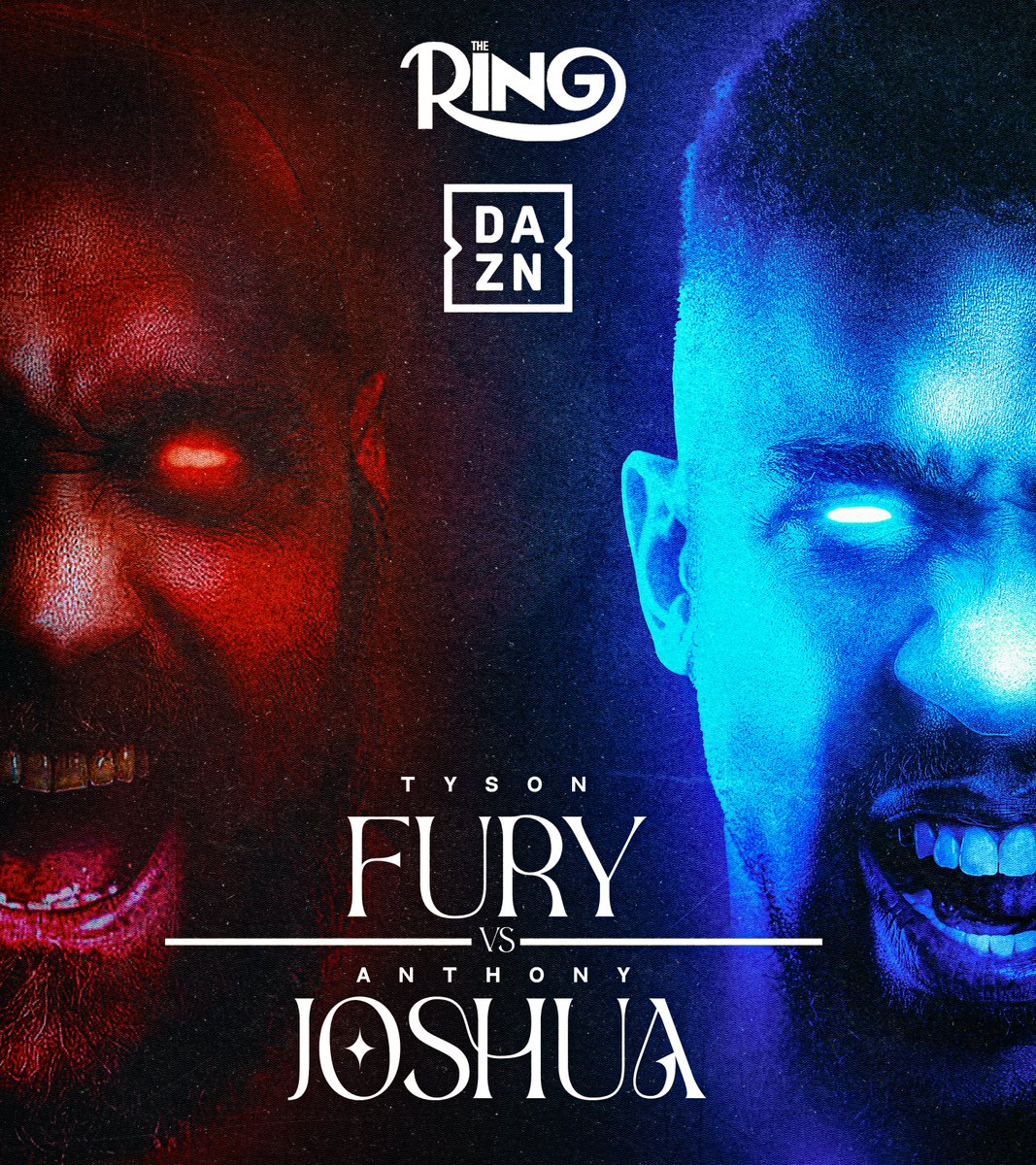Hybdzn's tweet photo. Tyson Fury Vs Anthony Joshua  CONCEPT POSTER!  
#furyaj #tysonfury #furyusyk #RiyadhSeason #BigTime #UsykFury #usyk #Fury #Poster #GraphicDesigner #Boxing #daznboxing #TheRing #btsports #BoxOffice https://t.co/7QtjuQU7jC