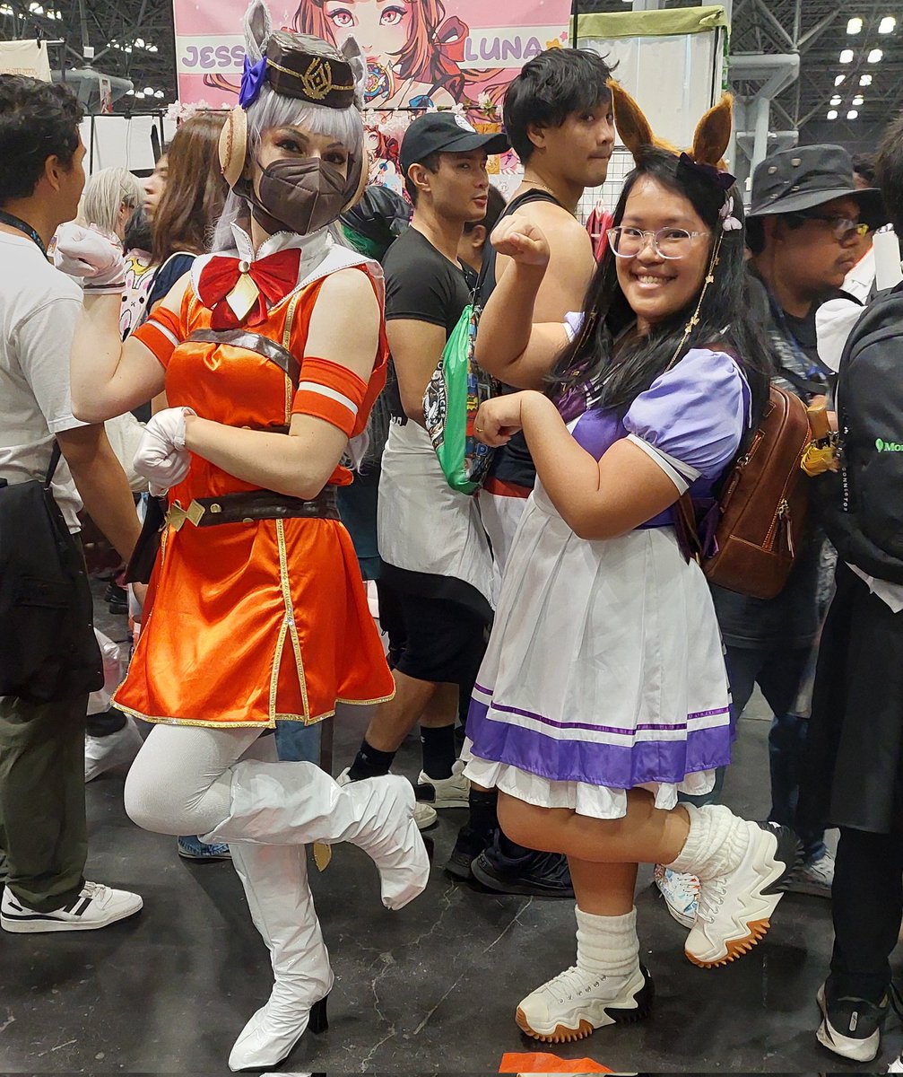 anime nyc was so PEAAAKKKK the vibes were everything and it made me feel so at home 🥺 anyways I dressed up as an uma musume npc, no particular character but just has vibes and horse ears #AnimeNYC