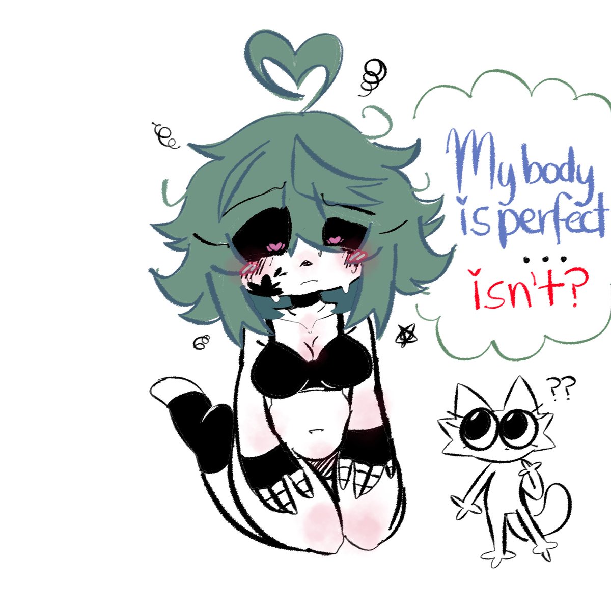 Lo bueno de tener personajes sin género es que puedo dibujarlos como se me cante la gana en cualquier momento 🐍✌️