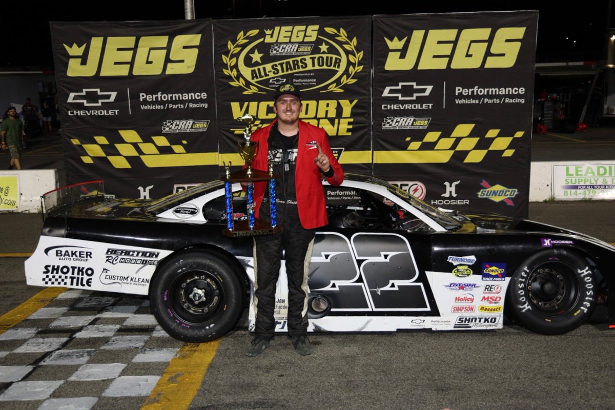 Evan Shotko wins the Motor Mountain Masters 150 at Jennerstown Speedway!