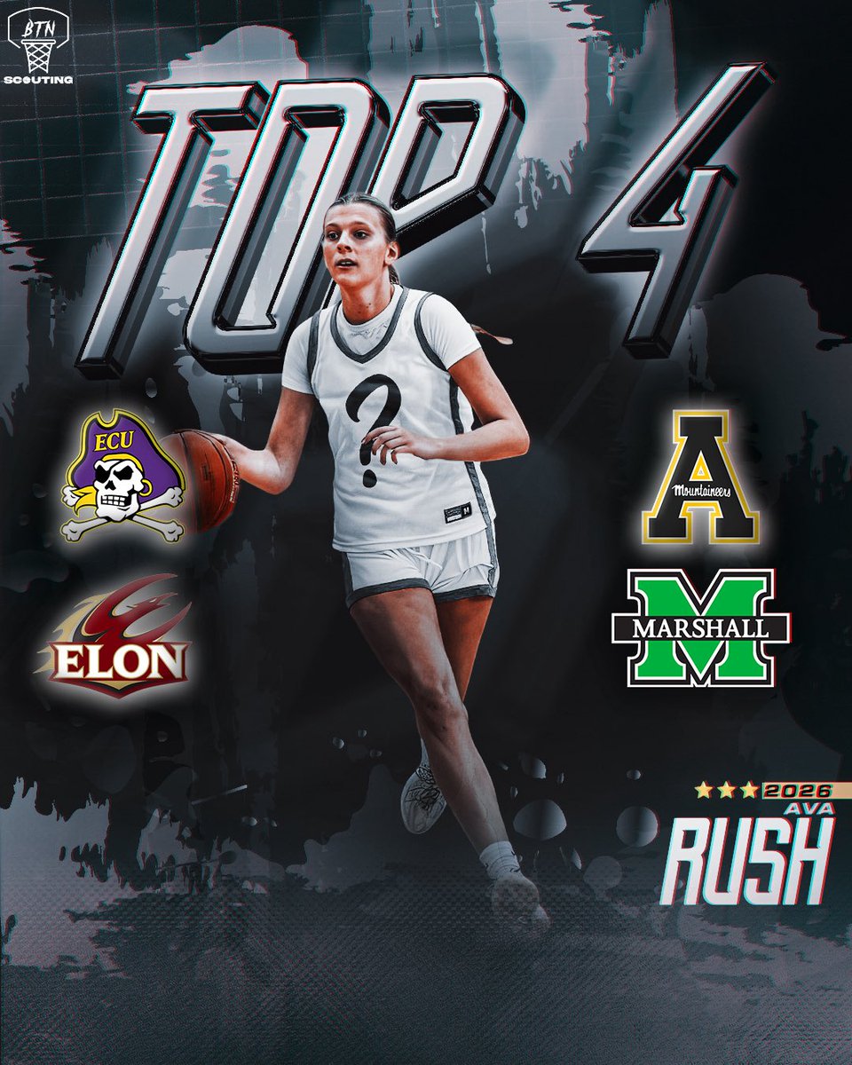 BTN Scouting Service Update 🚨

3⭐️ 26' Ava Rush (<a href="/AvaRush2026/">AVA RUSH</a>) talked about her top 4 schools &amp; college decision with <a href="/BTNScouting/">BTN Scouting</a> 
  
🟡 Appalachian State Aug 21-23
🟢 Marshall Aug 29-31
🔴 Elon Sept 3-4
🟣 East Carolina Sept 5-7 

read more +: btnscouting.com/3-star-ava-rus…
