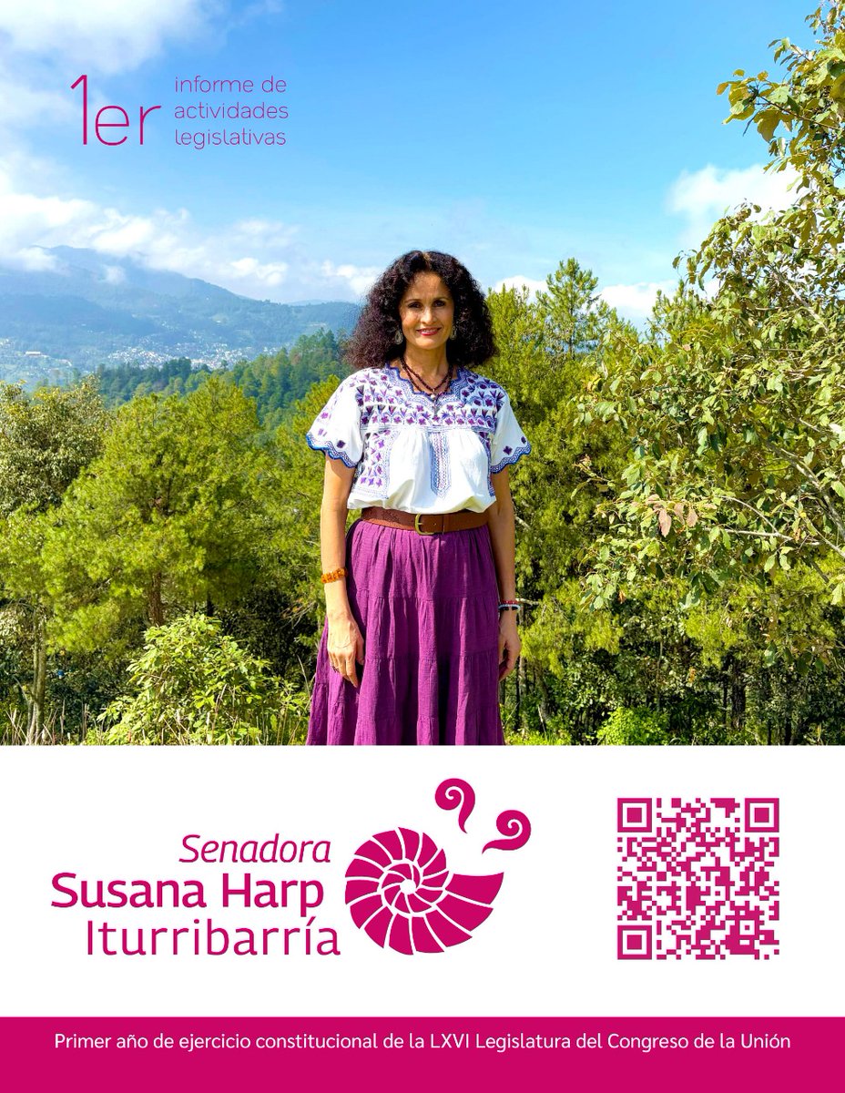 Aquí comparto el código QR para accesar a mi informe legislativo correspondiente al primer año de ejercicio constitucional de la LXVI Legislatura del Congreso de la Unión.
 
Entre las 13 iniciativas presentadas quiero destacar la nueva Ley de Desarrollo Sustentable de la