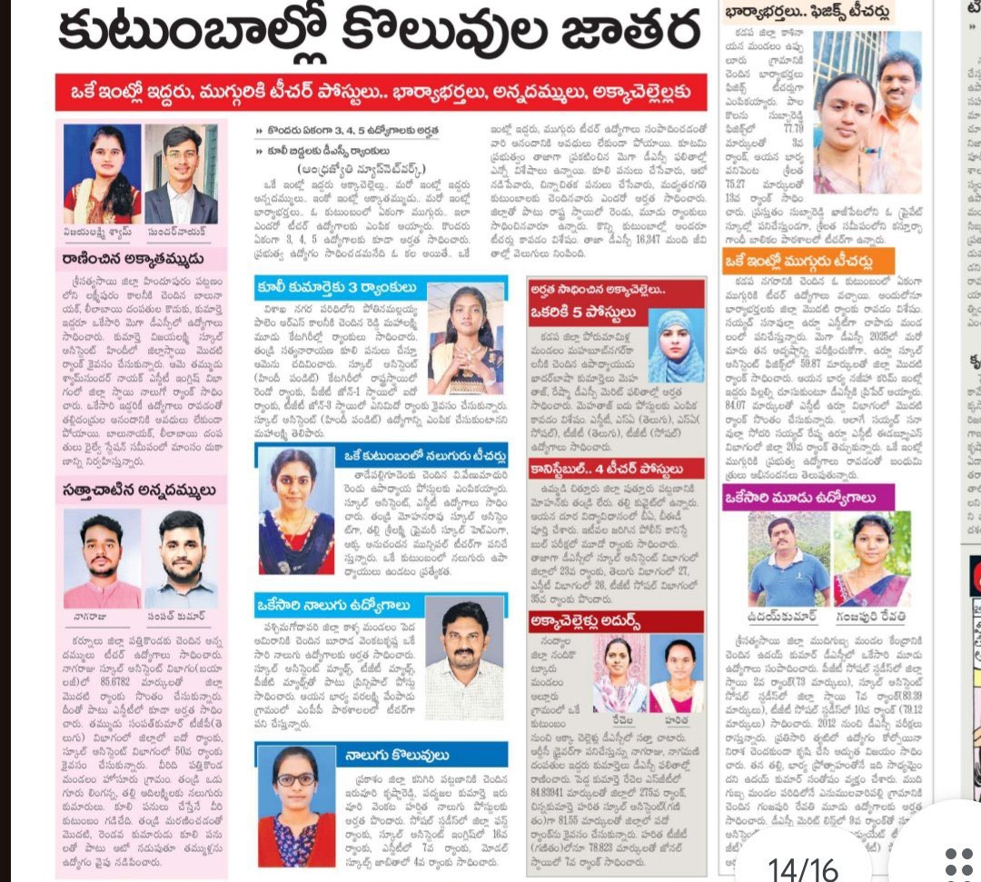 MegaPower (@sandydhanapala) on Twitter photo No new teacher jobs under the YCP government for five years, but this government fulfilled 16,347 teacher posts in 14 months.
#MEGADSC <a href="/naralokesh/">Lokesh Nara</a> garu 👏👏👏
<a href="/ncbn/">N Chandrababu Naidu</a> <a href="/PawanKalyan/">Pawan Kalyan</a> No new teacher jobs under the YCP government for five years, but this government fulfilled 16,347 teacher posts in 14 months.
#MEGADSC <a href="/naralokesh/">Lokesh Nara</a> garu 👏👏👏
<a href="/ncbn/">N Chandrababu Naidu</a> <a href="/PawanKalyan/">Pawan Kalyan</a>