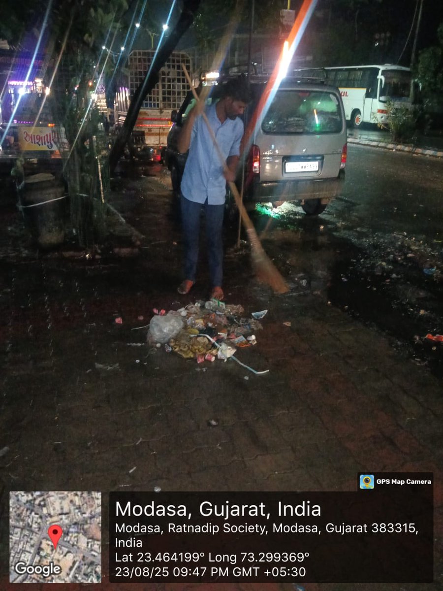CO, Modasa (@co_modasa) on Twitter photo "સ્વચ્છતા ઝુંબેશ" ૨૦૨૫ અંતર્ગત મોડાસા નગરપાલિકા દ્વારા તા. ૨૩/૦૮/૨૦૨૫ ના રોજ રાત્રી સાફ સફાઈ કામગીરી કરવામાં આવેલ છે.#NirmalGujarat2
<a href="/MoHUA_India/">Ministry of Housing and Urban Affairs</a>
<a href="/SwachhBharatGov/">Swachh Bharat Urban</a>
<a href="/sbmugujarat/">Swachh Bharat Mission Urban - Gujarat</a>
<a href="/CMOGujarat/">Karma Patel</a>
<a href="/rcmgandhinagar/">RCM, Gandhinagar Zone</a>
<a href="/CollectorArv/">Collector & District Magistrate, Arvalli</a> "સ્વચ્છતા ઝુંબેશ" ૨૦૨૫ અંતર્ગત મોડાસા નગરપાલિકા દ્વારા તા. ૨૩/૦૮/૨૦૨૫ ના રોજ રાત્રી સાફ સફાઈ કામગીરી કરવામાં આવેલ છે.#NirmalGujarat2
<a href="/MoHUA_India/">Ministry of Housing and Urban Affairs</a>
<a href="/SwachhBharatGov/">Swachh Bharat Urban</a>
<a href="/sbmugujarat/">Swachh Bharat Mission Urban - Gujarat</a>
<a href="/CMOGujarat/">Karma Patel</a>
<a href="/rcmgandhinagar/">RCM, Gandhinagar Zone</a>
<a href="/CollectorArv/">Collector & District Magistrate, Arvalli</a>