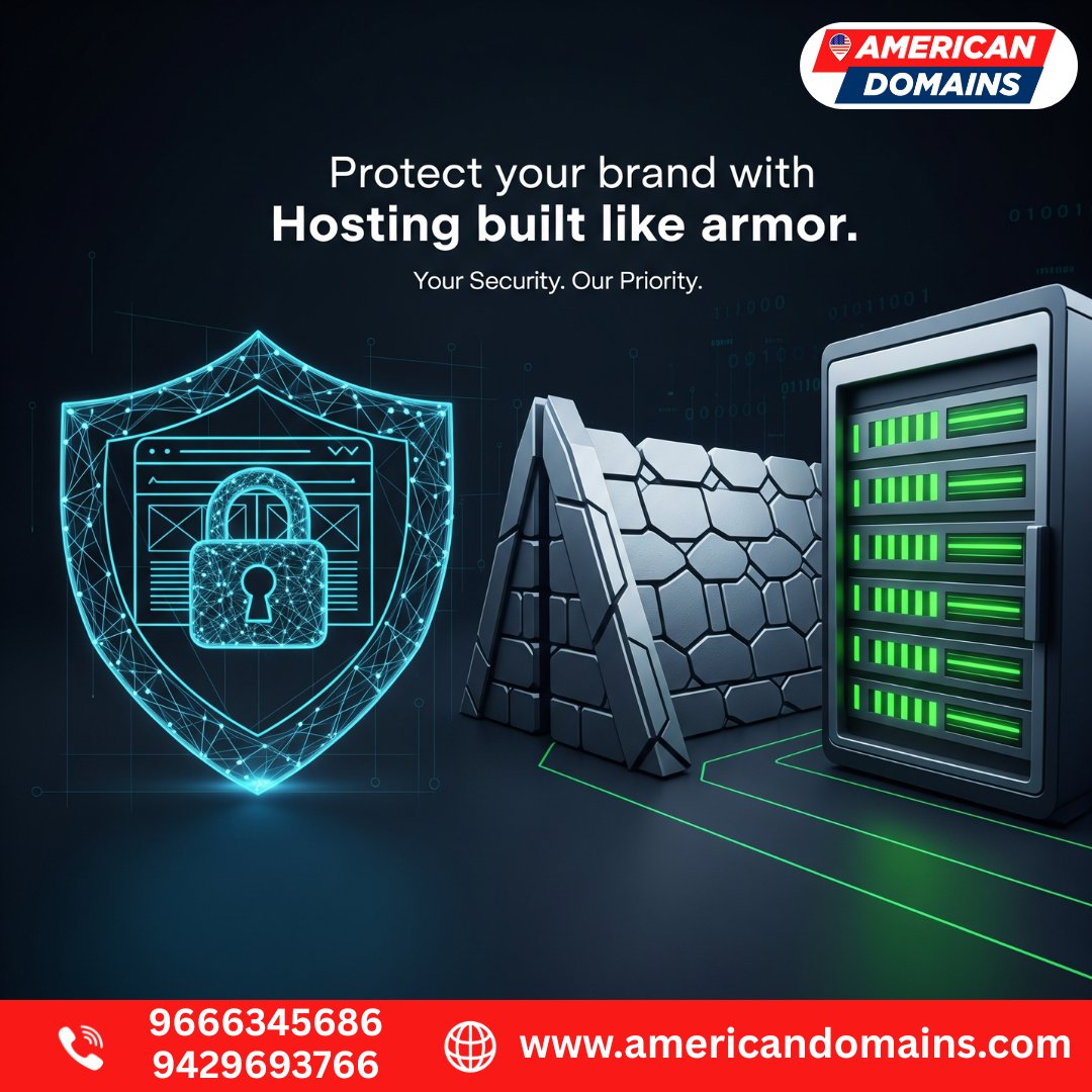 DomainsAme85783's tweet image. 🛡️Protect your brand with hosting built like armor.
With American Domains, your site stays fast, secure &amp;amp; always online — because your reputation deserves protection.
📞 +91 9429693766 | +91 9666345686
🌍 americandomains.com
#AmericanDomains #SecureHosting #FastSecureReliable