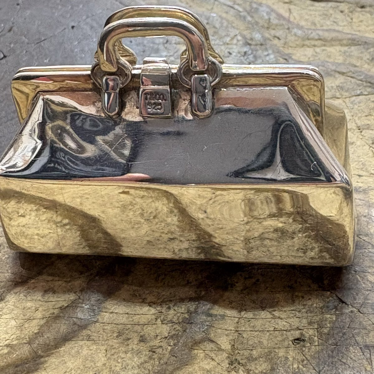 ティファニーバッグ型小物入れ？ペンダント中古で入荷☆¥21000 #吉祥寺