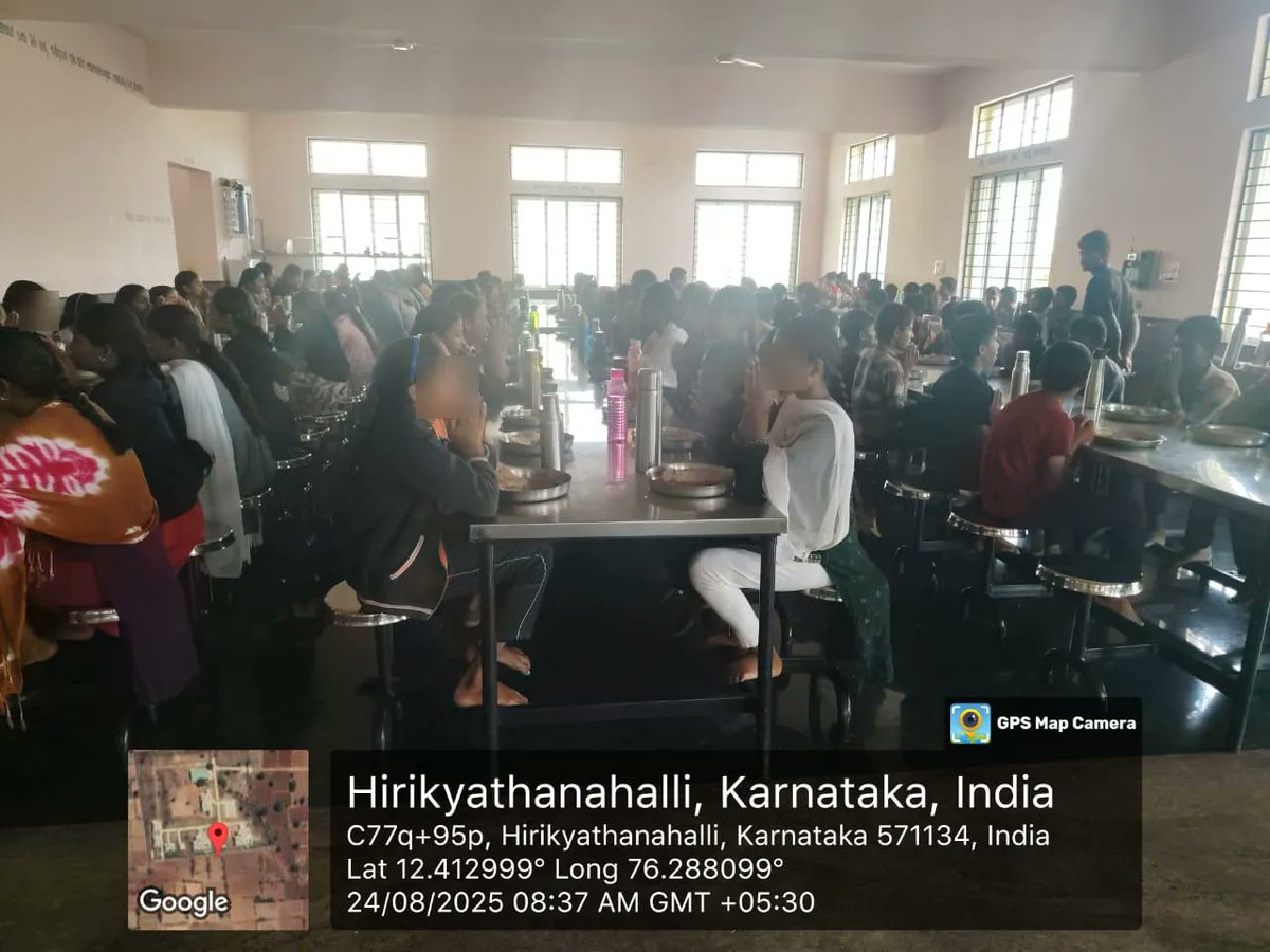 ಡಾ. ಬಿ ಆರ್ ಅಂಬೇಡ್ಕರ್ ವಸತಿ ಶಾಲೆ ಹೆಬ್ಬಾಳ ಮಿರ್ಲೆ ಇಲ್ಲಿನ ವಿದ್ಯಾರ್ಥಿಗಳಿಗೆ ನೀಡಲಾದ ಬೆಳಗಿನ ಉಪಾಹಾರದ ಫೋಟೋಗಳು. The photos of the breakfast served to students at dr. b r ambedkar residential school, hebbalu (mirle). ದಿನಾಂಕ/Date: 24/08/2025. #SocialAudit_SWDMeals #SocialWelfare_Karnataka