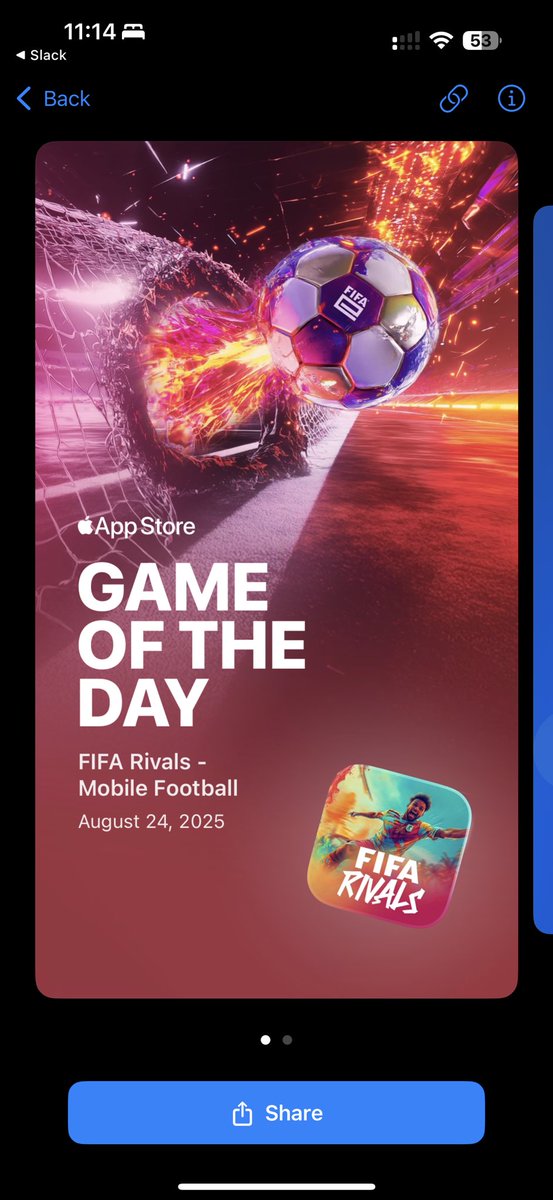 Another first for web3 gaming!!  <a href="/AppStore/">App Store</a> selected <a href="/FIFARivals/">FIFA Rivals</a> as Game of the Day! So proud of the team on this! <a href="/FIFAcom/">FIFA</a>