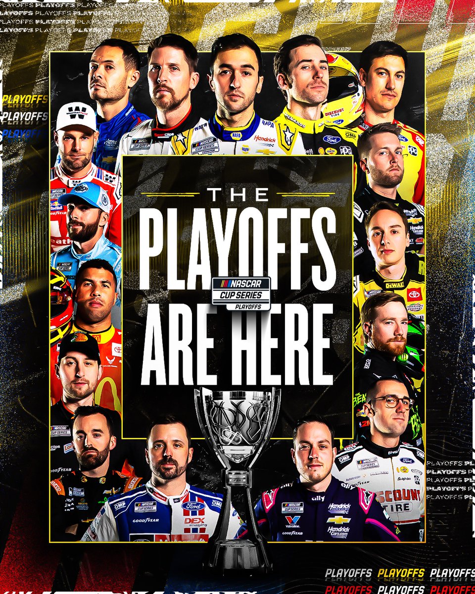 16 drivers. 10 races. One champion. 

The field is set for the 2025 NASCAR Cup Series Playoffs!