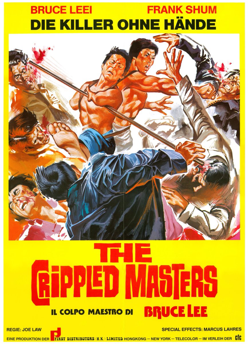 ***ANNOUNCEMENT***

Coming soon in the US from <a href="/SeverinFilms/">Severin Films</a> (presumably as part of their #Bruceploitation Collection Volume 2) as revealed at tonight’s #SuperShockPopUpFilmFestival in Los Angeles: #TheCrippledMasters (1979)!

Two Kung-Fu masters betray and cripple their