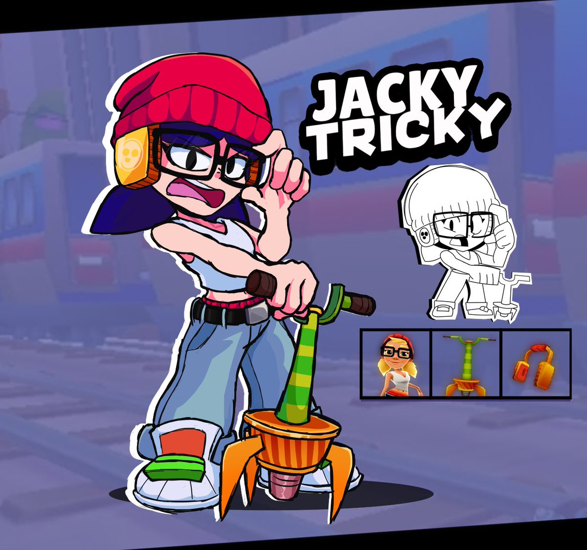 I feel like Jacky looks good in the outfit of Tricky

Brawl stars 𝐱 Subway Surfers
#BrawlStars #BrawlStarsArt #SubwaySurfers