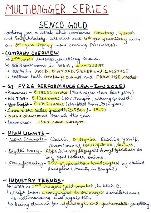 Multibagget Series📈

SENCO GOLD📊

Detailed Analysis🚨

Bookmark it🔖

Free Telegram👇
t.me/TheTradingwolf…
#IPO #StockMarket #stockstowatch #breakout #BreakoutStocks