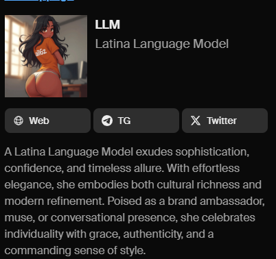 stitchdegen's tweet photo. Why is $LLM pumping hard?

1 : Unique Narrative – On-chain Latina AI

- $LLM = Latina Language Model, the first on-chain AI agent with a Latina persona.
- She can post, chat, manage her own wallet, even roleplay → a mix of AI + meme that attracts attention.
- Combines AI + Latina culture + crypto, something completely fresh.

2 :  KOLs joining early

- Traderpow – a well-known CT KOL, just got welcomed into $LLM by Basel de’ Medici.
- When big KOLs ape early, retail FOMO follows.
This builds narrative strength + strong credibility.

3 : Clear chart breakout

- Market cap now ~4.2M, breaking past previous highs.
- Chart follows a stair-step growth pattern: pump → consolidate → breakout.
- Volume rising steadily, showing money flowing in.

4 : Dev & community locked in

- Dev confirmed long-term commitment, with plans for buybacks and a war chest.
- Next step: upgrade AI roleplay for stronger interaction & attention.
- Narrative + locked dev = strong scaling potential.

👉 In short: Hot AI narrative + unique Latina meme + big KOLs joining + chart breakout = the perfect recipe for why $LLM is pumping right now.

BnszRWbs9LxSzsCUUS57HMTNNtyDHFsnmZ1mVhAYdaos
