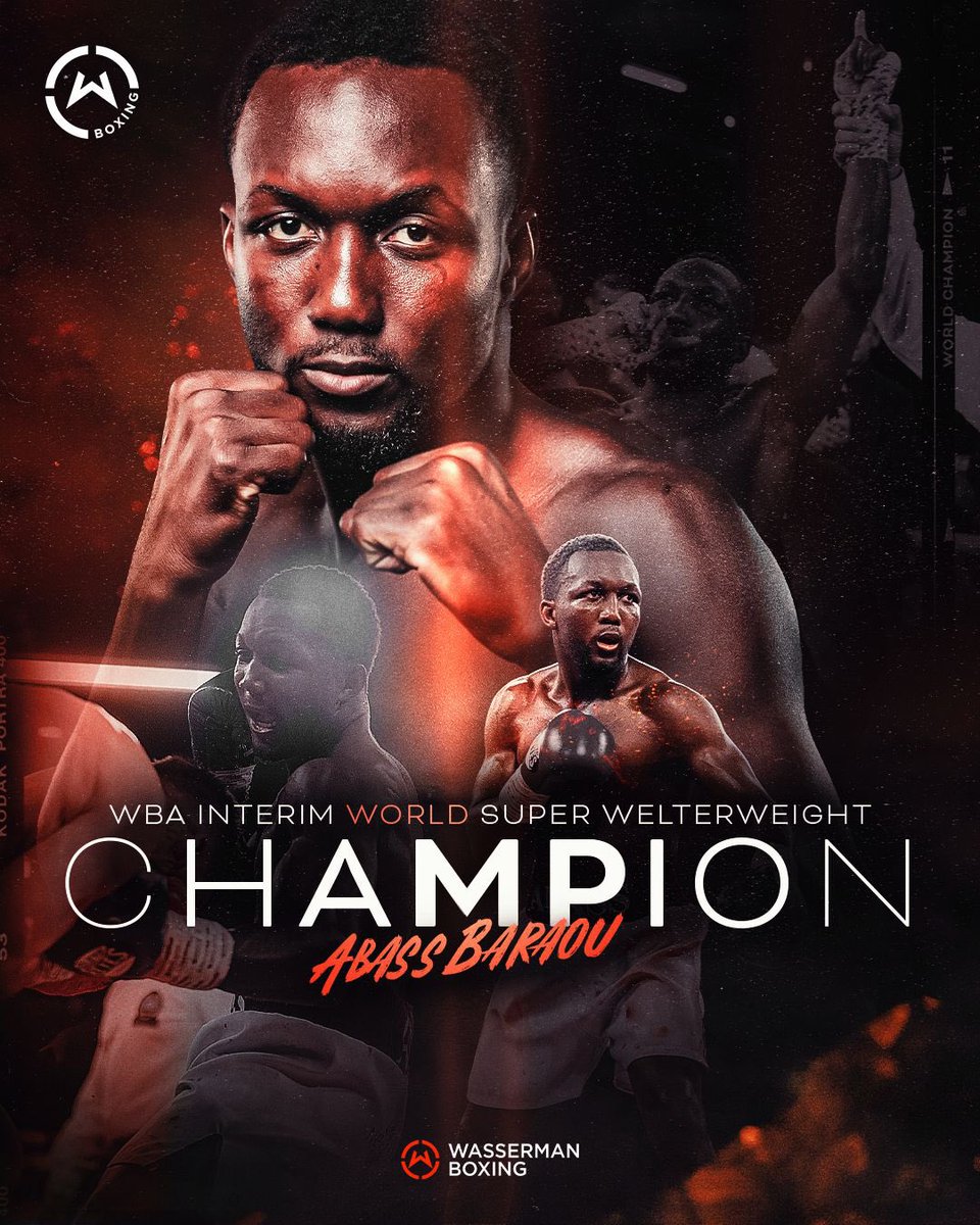 AND THE NEW!!!! 🏆 

A STUNNING performance from <a href="/BaraouAbass/">Abass  Baraou</a> brings home the WBA Interim World Super Welterweight championship 🔥 

#TellezBaraou 🥊