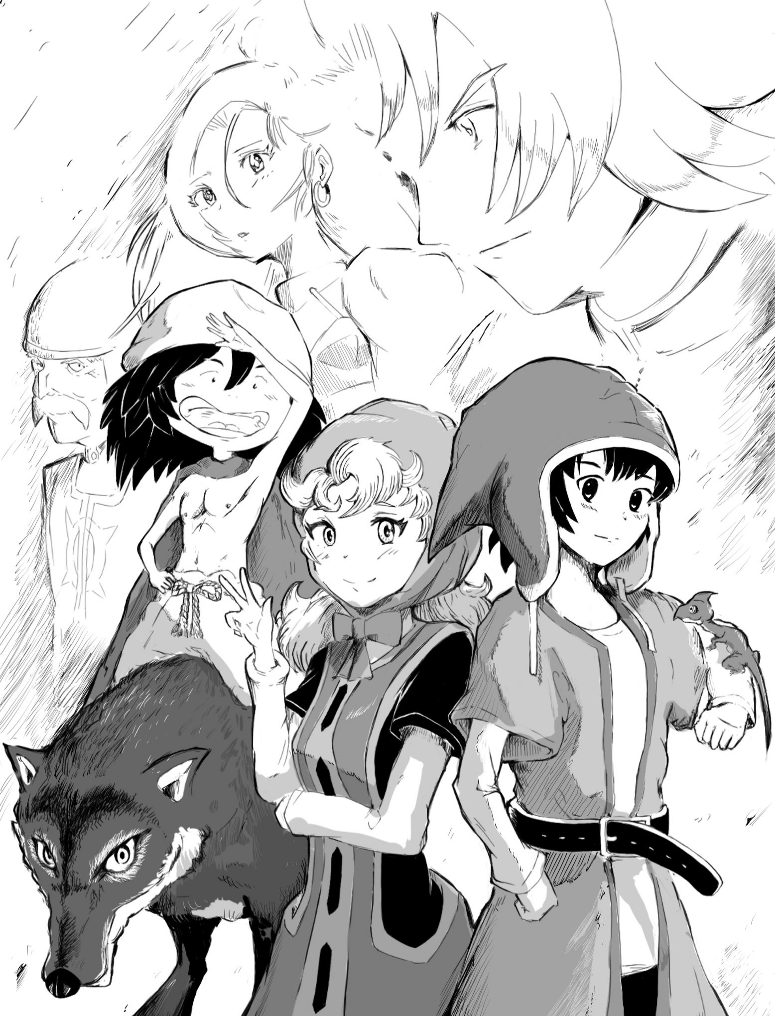 ★締切ました★ドラクエ1～8ゲリラリクエスト/手描きイラスト/イラスト原画 Yahoo!オークション - 同人手描きイラスト ドラゴンクエスト