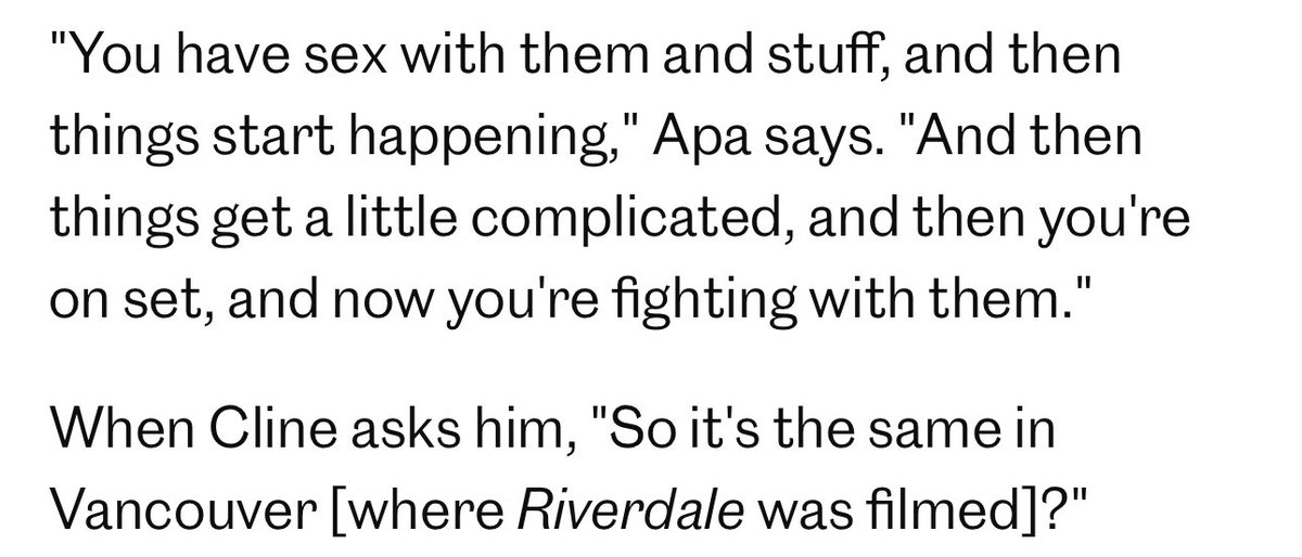 this whole interview was crazy but why would she say this😭😭😭