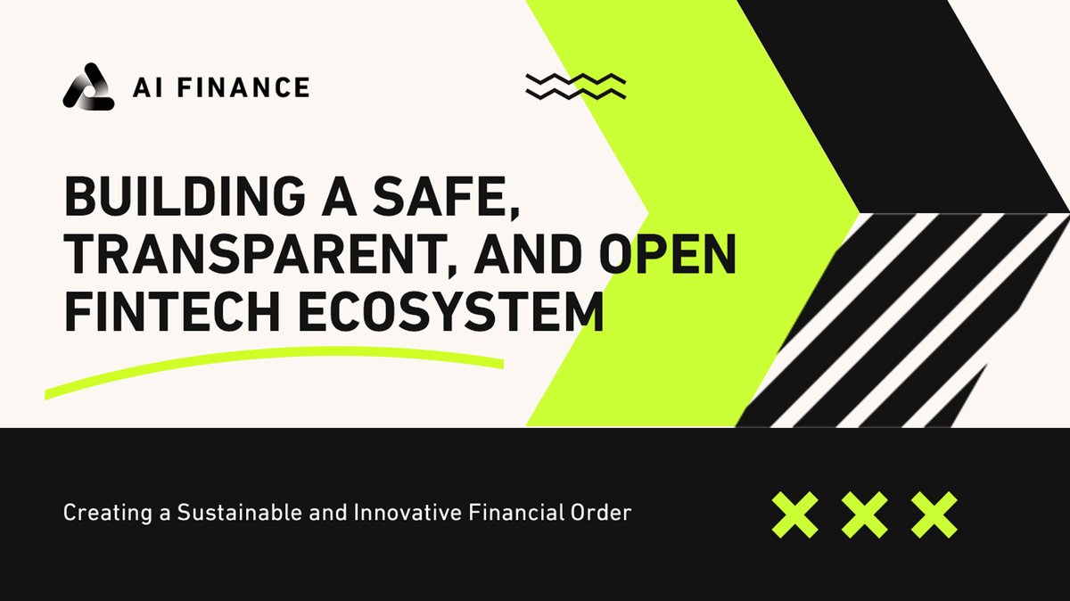 AifiProtocol's tweet photo. Safety. Transparency. Openness.
At AI Finance (AIFI), we are building a FinTech ecosystem designed to inspire trust and enable innovation.
Our goal:
✅ A sustainable and inclusive financial order
✅ Powered by AI & Blockchain
✅ Open for the world

The future of finance starts here.