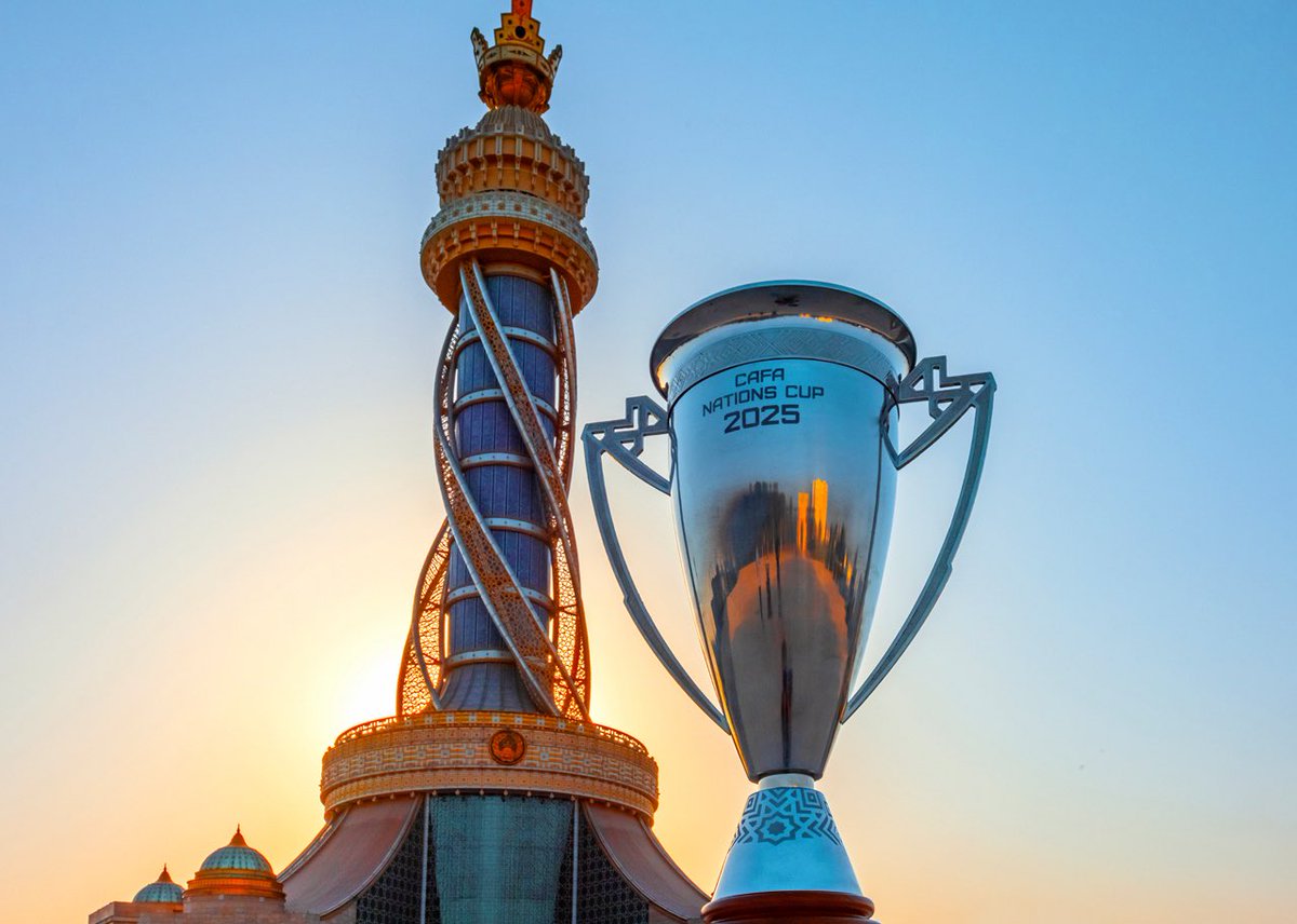 Meet the most wanted guest in Central Asia… Mr. Trophy himself 😎🏆

Taking a stroll through Dushanbe’s landmarks before heading to Tashkent… Not bad, right? 🤩

#Nationscup #CAFA #trophy