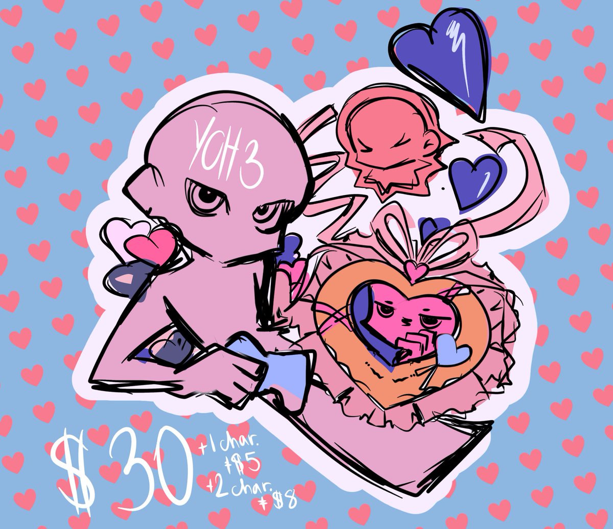 MORE CUTE YCHS FOR THE PSG STYLE!! It's open for the waitlist option on vgen:33(or you could slap me a dm)
ALSO MORE COOKIE POSTS LATER AAA IM GONNA DRAW AS MUCH AS I CAN 🙏🙏
vgen.co/Franzifries/se…