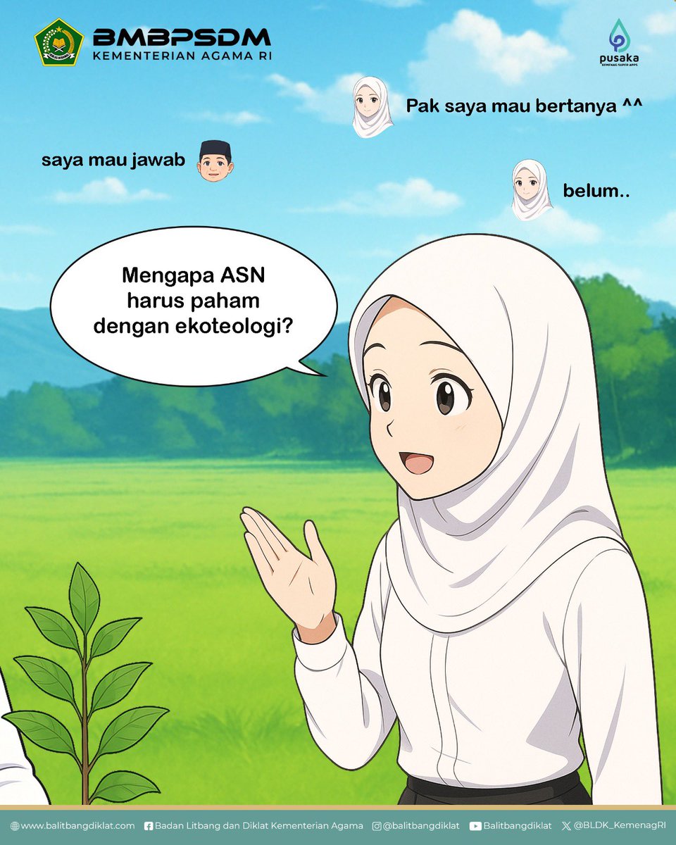 moderat_idn's tweet image. Salam #SahabatReligi

Kenapa sih ASN harus paham ekoteologi?

Swipe ke kiri untuk temukan jawabannya🌱

#KomiKologi
#BMBPSDM
#KemenagRI
#ModerasiBeragama
#KitaSemuaSama
#ExellenceIsOurTradition