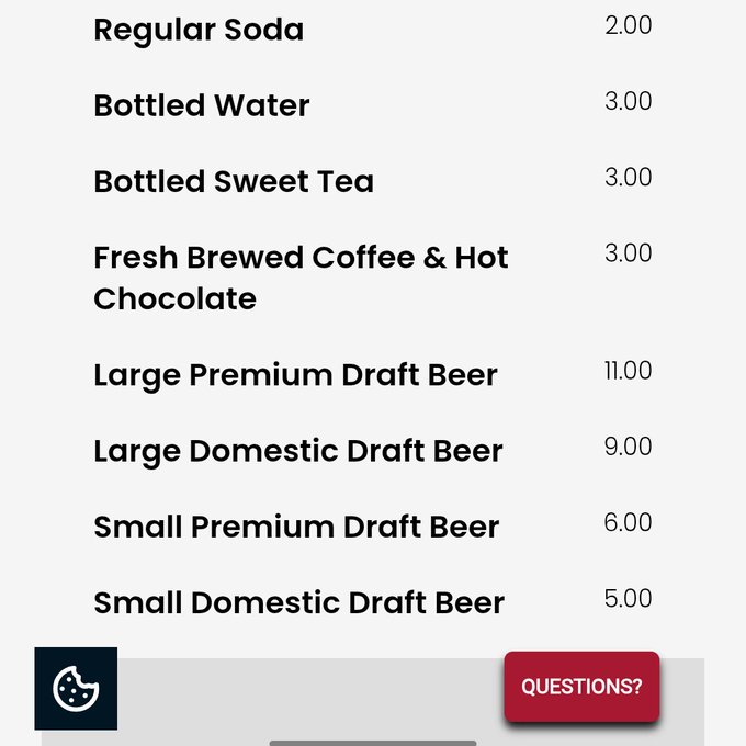 Brock 🥥🌴 (@brocascious) on Twitter photo <a href="/ed_in_my_head/">Ed In My Head</a> I didn't tip, but a hot dog, a pretzel, and a bottle of coke (they took the cap) still cost $21.75 today at the Superdome.
Meanwhile, in Atlanta... <a href="/ed_in_my_head/">Ed In My Head</a> I didn't tip, but a hot dog, a pretzel, and a bottle of coke (they took the cap) still cost $21.75 today at the Superdome.
Meanwhile, in Atlanta...