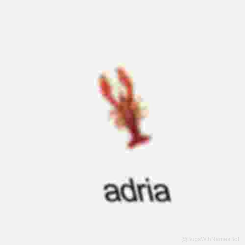 BugsWthNamesBot's tweet image. 🦞 Adria