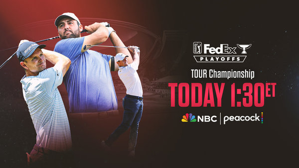 The PGA Tour championship continues TODAY at 1:30 a.m.! Be sure to tune in on NBC or stream on Peacock!