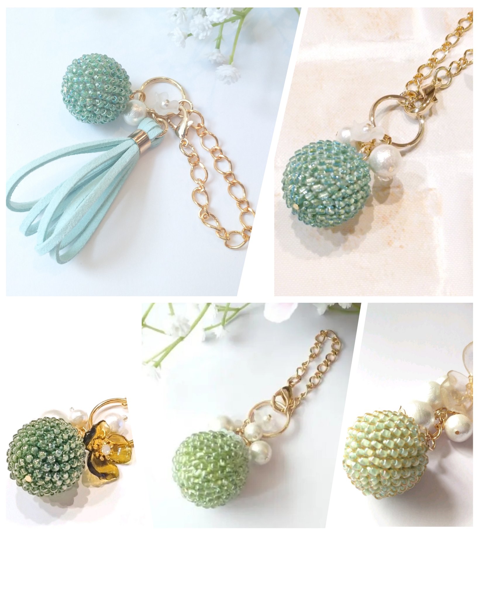 Graceyujewelry🍀 天然石コイルブレスレット✢ ハンドメイド