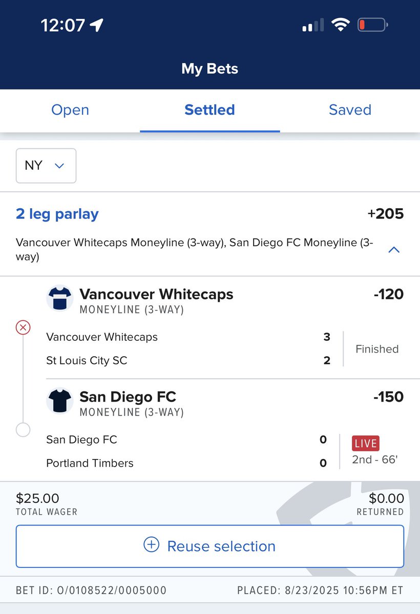 QueenCityHitz's tweet photo. So Vancouver won in stoppage time (garbage goal) none the less they won in stoppage time and #fanduel settled the bet … am I missing something?! @FanDuel what’s going on? https://t.co/rLeHZyOBqR