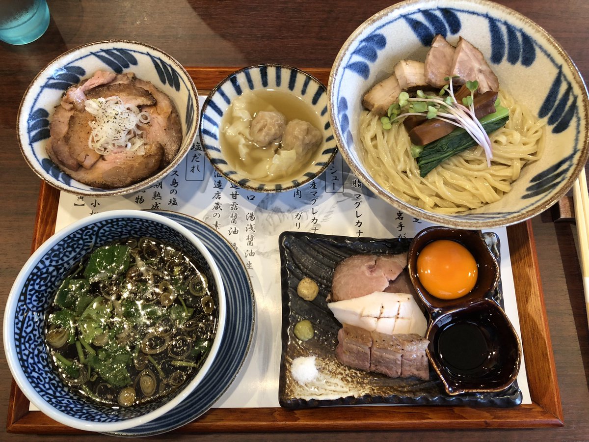 中華そば 鴨福🦆＠八王子　(8-16)

特製つけ麺
贅豚ローストポーク丼(ハーフ)🐖