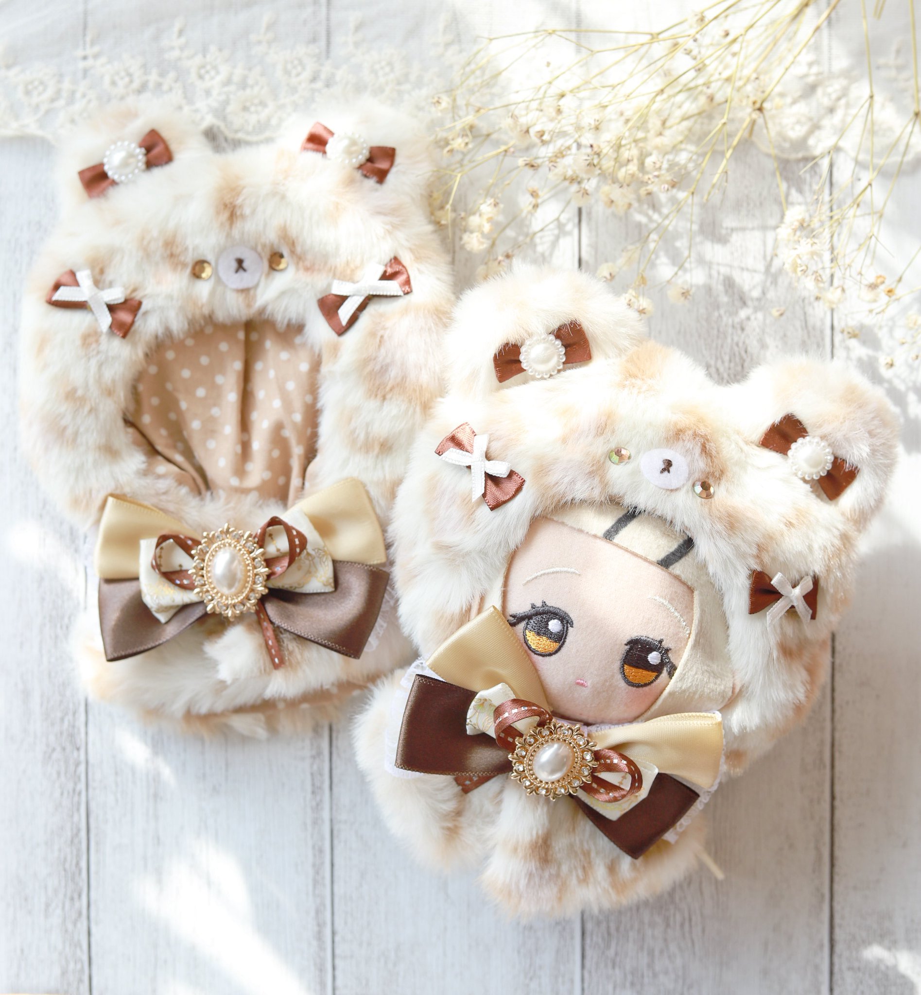 ゆずぽんず様オーダーぬい服 ぬい服10cm さくらんぼワッペントップス | takoyuka
