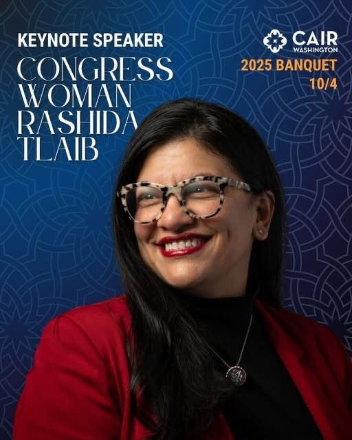DEVELOPING: Rep Rashida Tlaib (D-Hamas) will be the keynote speaker at the WA fundraiser for CAIR, which was listed by the Justice Dept as an unindicted co conspirator in the Holyland Foundation Trial, the largest terror trial in US history, for funneling money to terror groups