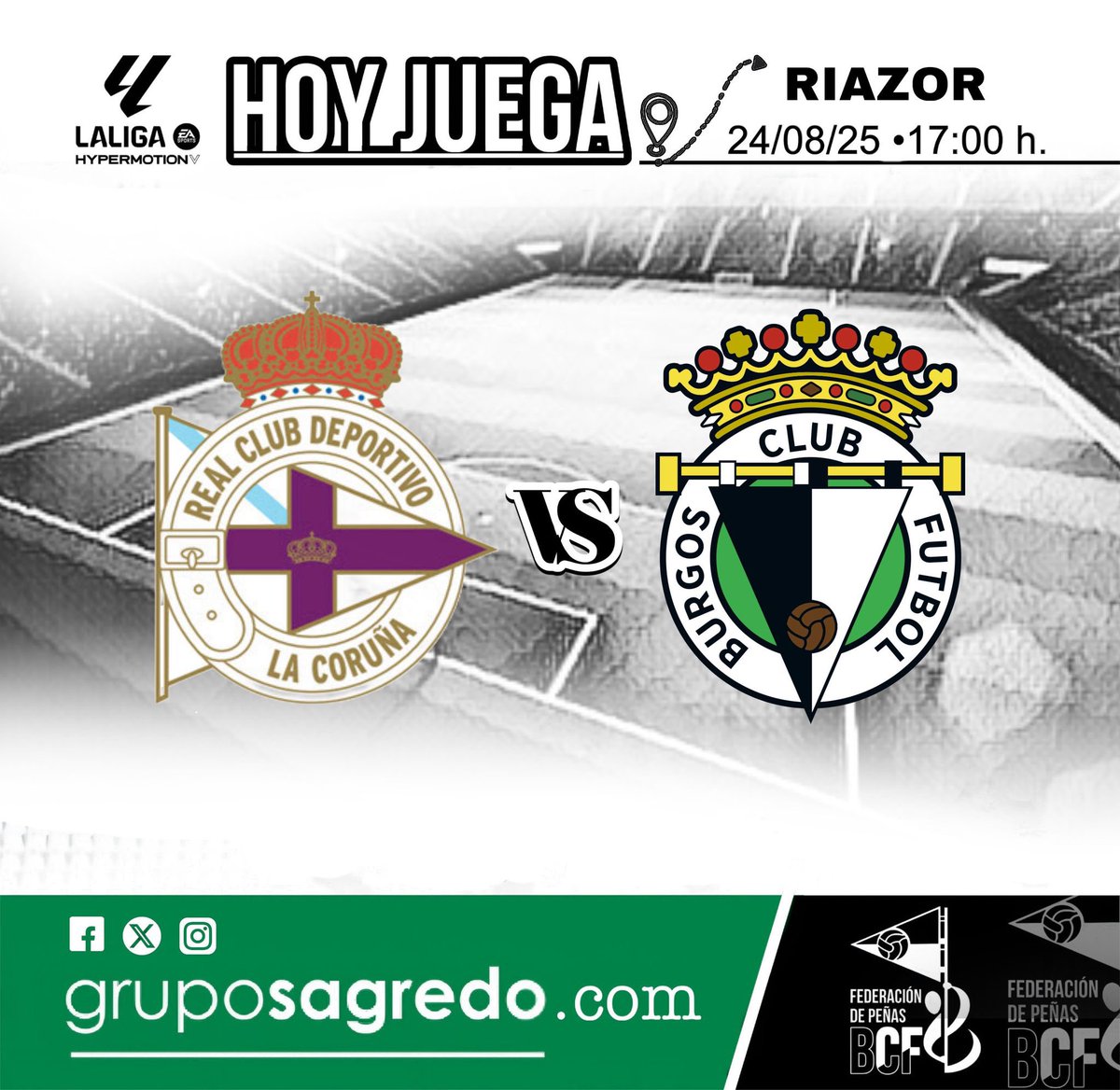 Federación de Peñas del Burgos CF (@fpburgoscf) on Twitter photo ¡Buenos días Blanquinegros 🏁🏁! Hoy juega el <a href="/Burgos_CF/">Burgos Club de Fútbol</a>
#GrupoSagredoValoresEnElDeporte
#AIlusiónNoNosGanaNadie ¡Buenos días Blanquinegros 🏁🏁! Hoy juega el <a href="/Burgos_CF/">Burgos Club de Fútbol</a>
#GrupoSagredoValoresEnElDeporte
#AIlusiónNoNosGanaNadie