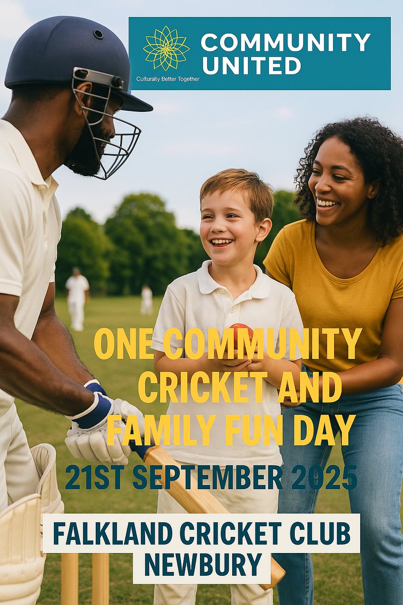 Save the Date – One Community Cricket and Family Fun Day Turns Five!
Community United is thrilled to announce that our flagship event, One Community Cricket and Family Fun Day, is back – and this year we’re celebrating its 5th anniversary!

Date: 21st September 2025