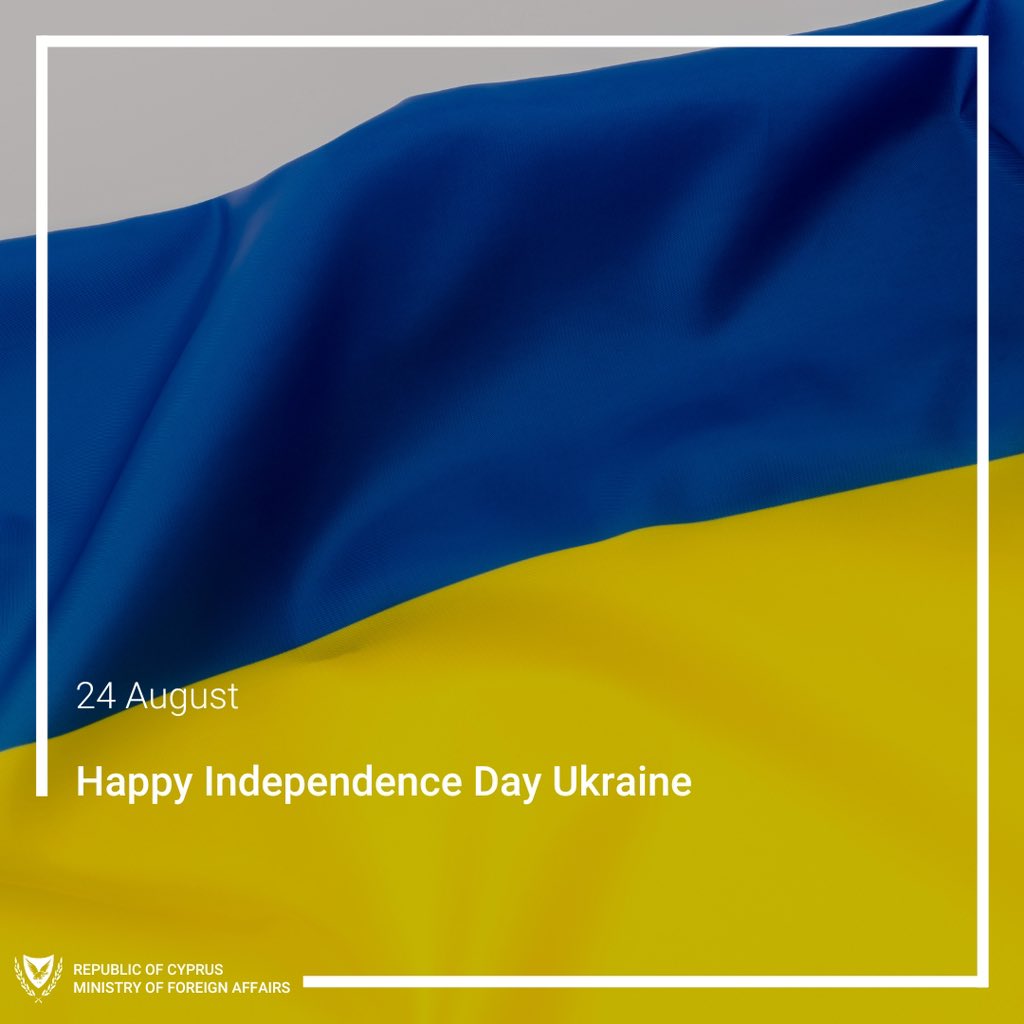 Cyprus MFA (@cyprusmfa) on Twitter photo Cyprus extends warm congratulations to <a href="/MFA_Ukraine/">MFA of Ukraine 🇺🇦</a> and the people of Ukraine on the occasion of 🇺🇦 Independence Day.
We #StandwithUkraine
<a href="/UkrEmbCy/">UKR Embassy in CYP</a>
<a href="/CyprusinUkraine/">Cyprus in Ukraine</a> Cyprus extends warm congratulations to <a href="/MFA_Ukraine/">MFA of Ukraine 🇺🇦</a> and the people of Ukraine on the occasion of 🇺🇦 Independence Day.
We #StandwithUkraine
<a href="/UkrEmbCy/">UKR Embassy in CYP</a>
<a href="/CyprusinUkraine/">Cyprus in Ukraine</a>