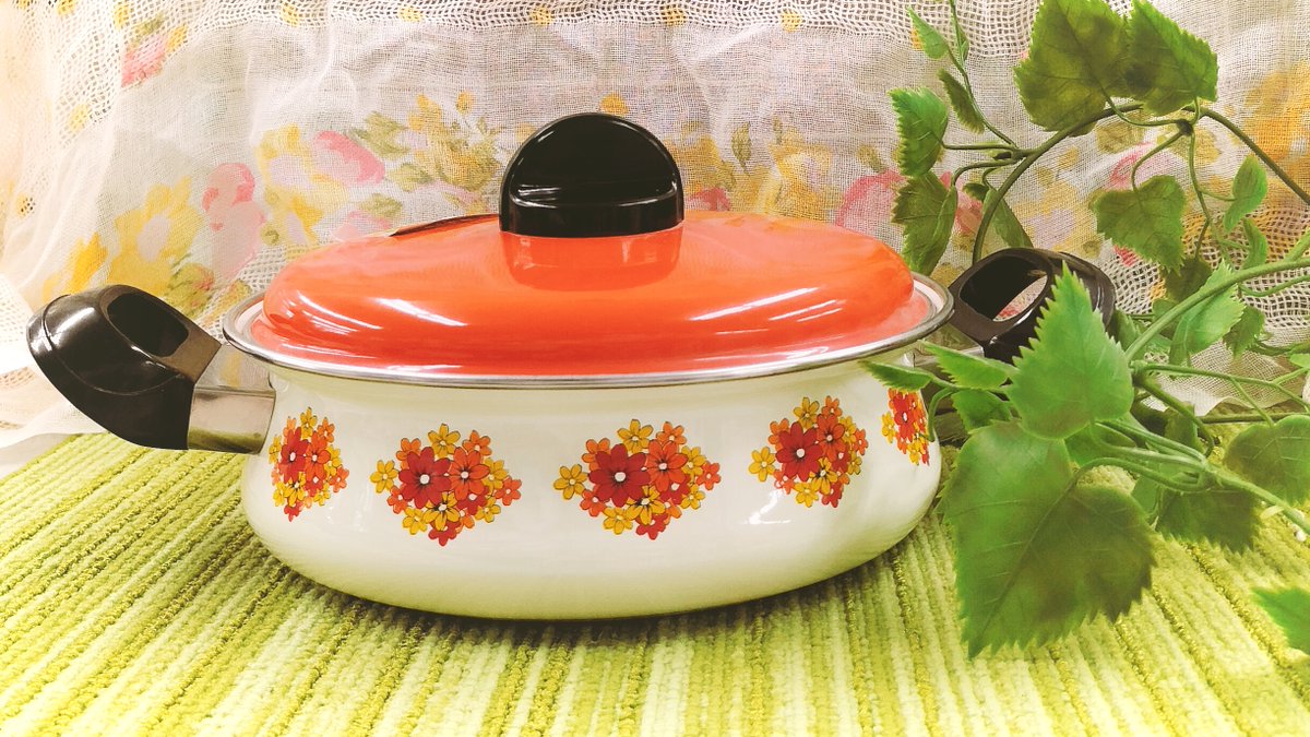 確認用♥️マルビシ♥️パイレックス♥️野菜柄♥️ホーロー鍋♥️レトロ鍋♥️硝子 レトロ鍋 昭和鍋 新品未使用 マルビシの鍋 ホーロー鍋 - メルカリ