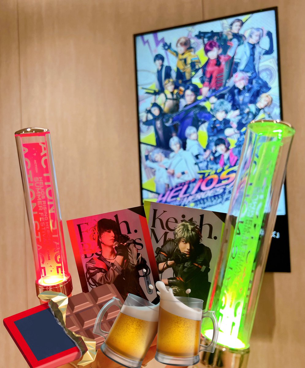 ぴんくのふたりが大好きなんですが………🍕くんにダブル指♡🫰🫰して貰って、🎧くんに🫶しながら頭こてってして貰って感無量です…………ありがとう楽しかった😭💖