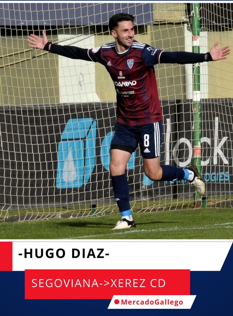 🛜𝗜𝗡𝗙𝗢🛜

⌨️ Informa el <a href="/diariodejerez/">Diario de Jerez</a> que el centrocampista coruñés ▪︎𝐇𝐮𝐠𝐨 𝐃𝐢𝐚𝐳▪︎ tras a unciar que no sigue en la <a href="/lagimnastica/">Gimnástica Segoviana CF</a> jugará la próxima temporada en el equipo andaluz del <a href="/XerezCD_OFICIAL/">Xerez Club Deportivo</a>.

🗨#MercadoGallego 25/26 📊 <a href="/segundarfefinfo/">Segunda Federación / RFEF Info</a>