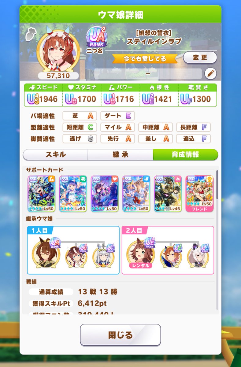 ステゴは3凸で十分使えるな。