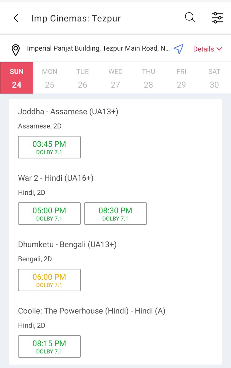 Sarbartha Sarkar (@sarbarths) on Twitter photo I never imagined that Tezpur could give a houseful show to Bengali cinema. Itโs a huge moment for us.
#Dhumketu congratulations team <a href="/subhashreesotwe/">Subhashree Ganguly</a>
<a href="/idevadhikari/">Dev</a>
<a href="/KGunedited/">Kaushik Ganguly</a> <a href="/satadeeps/">Satadeep Saha</a> I never imagined that Tezpur could give a houseful show to Bengali cinema. Itโs a huge moment for us.
#Dhumketu congratulations team <a href="/subhashreesotwe/">Subhashree Ganguly</a>
<a href="/idevadhikari/">Dev</a>
<a href="/KGunedited/">Kaushik Ganguly</a> <a href="/satadeeps/">Satadeep Saha</a>