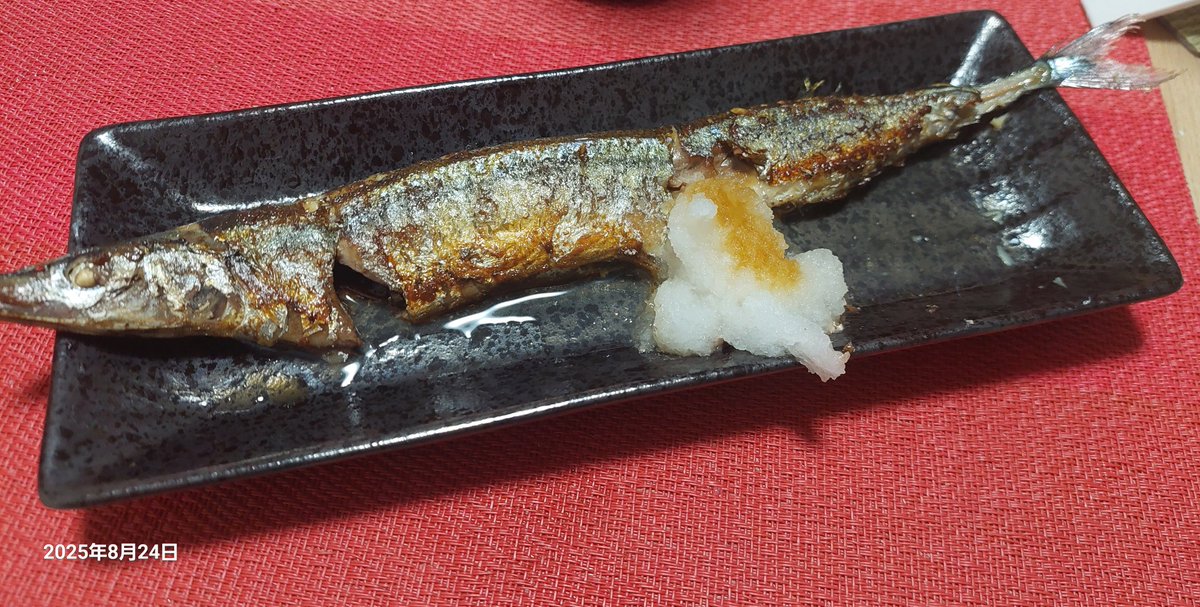 新秋刀魚シーズン2
ちょっと焼きすぎたし猫おろし的なの作るの難し